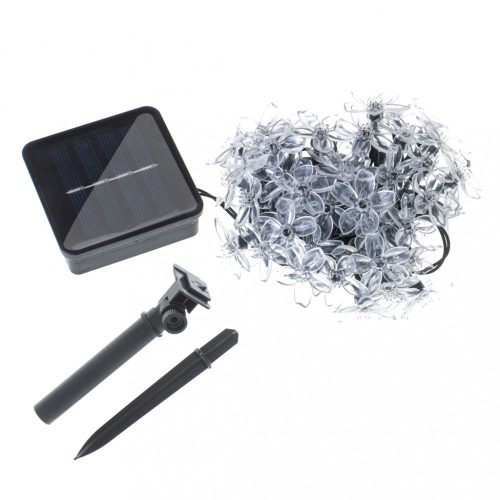 Napelemes virágos kerti lámpák 7m 50LED több színben