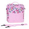 Termikus táska ebédre strandra piknikre 11L rózsaszín virágokkal