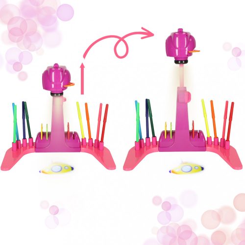 Projektor írásvetítő diaképek tanulására lila színű diaképek rajzolásához