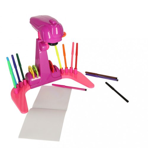 Projektor írásvetítő diaképek tanulására lila színű diaképek rajzolásához