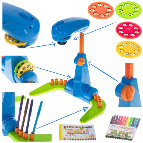 Projektor írásvetítő a diaképek rajzolásának elsajátításához