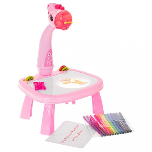 Projektor rajzasztal írásvetítő festmény markerek zsiráf rózsaszínű