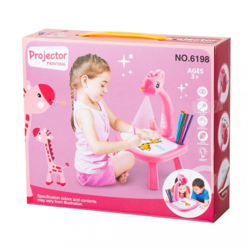 Projektor rajzasztal írásvetítő festmény markerek zsiráf rózsaszínű