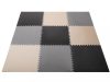 Hab puzzle szőnyeg 9el. szürke-krém-grafit 180cmx180cm