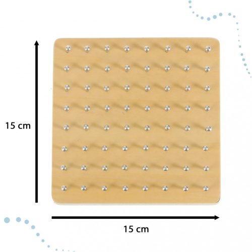 Geoboard geoplan fa kirakós létrehozása formák gumiszalagokkal