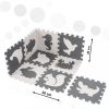 Habszivacs puzzle szőnyeg gyerekeknek 9 részes fekete-ecru 85cm x 85cm x 1cm