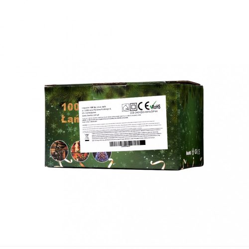 LED lámpák fénylánc 10m 100LED hideg fehér