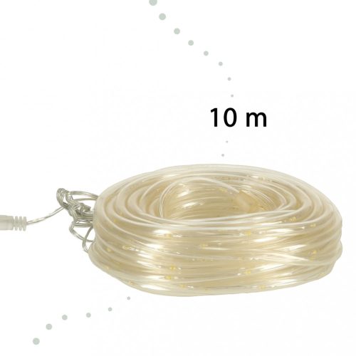 LED fényfüzér 10m 100LED meleg fehér