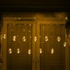 LED függönylámpák lógó gömbök 3m 108LED meleg fehér