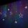 LED csillagfüggöny lámpák 2.5m 138LED több színű