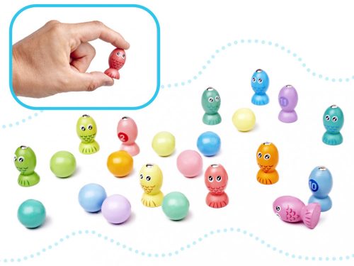 Családi játék halak hernyó horgászat montessori