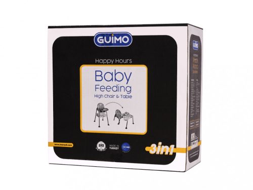 Etetőszék szék, asztali szék, 3in1, kék