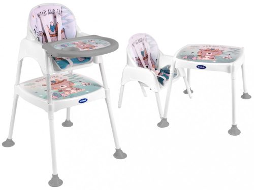 Etetőszék szék, asztali szék, 3in1, kék