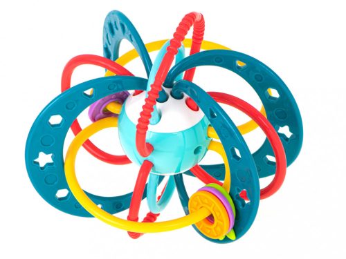 Érzékszervi csörgő kisgyermekeknek türkizkék