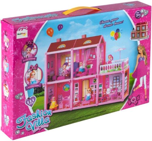Babaház nagy Villa babával, összeszerelhető babával