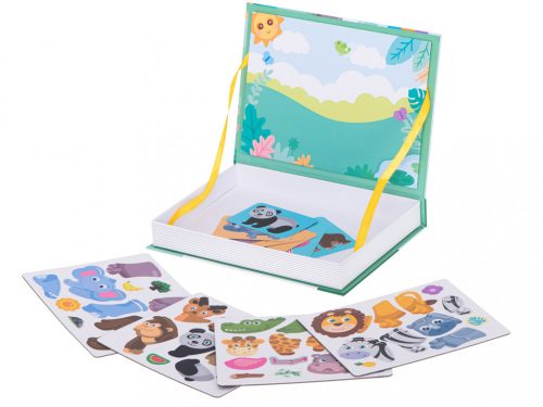 Mágneses kirakós szafari állatok 47el.