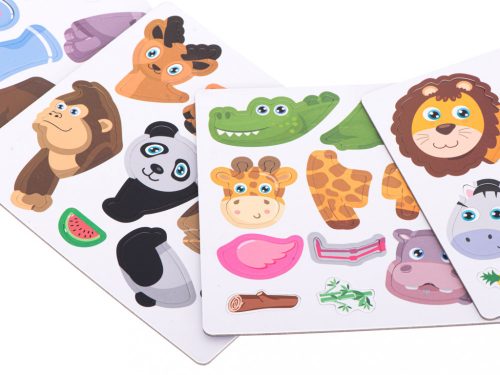 Mágneses kirakós szafari állatok 47el.