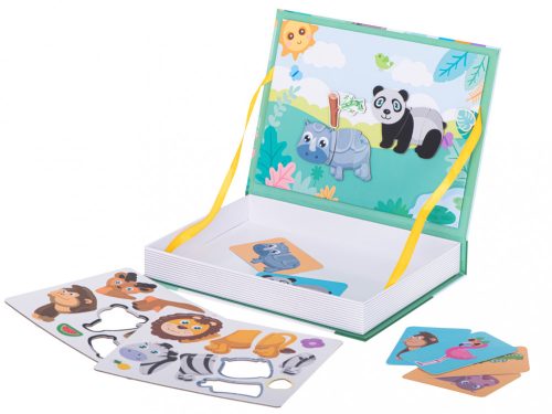 Mágneses kirakós szafari állatok 47el.