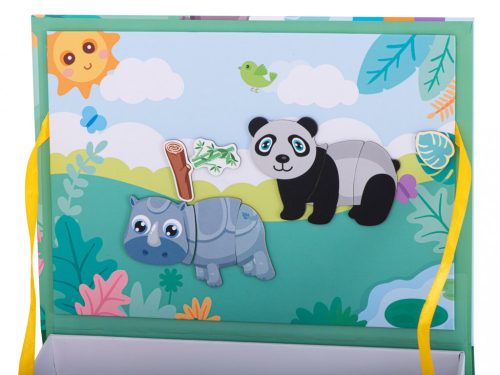 Mágneses kirakós szafari állatok 47el.