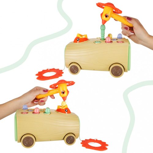 Mágneses játék etetni a madarat kerekeken