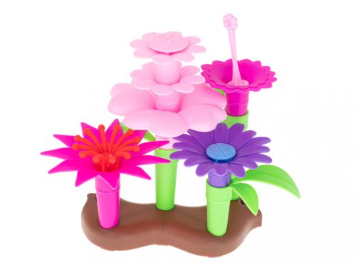 Építőkockák Virágos kert virágok építő készlet 104el.