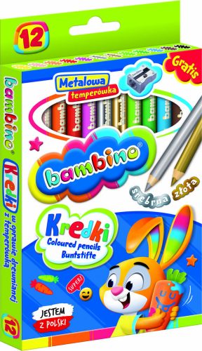 BAMBINO Fakeretes ceruzák 12 szín + hegyező