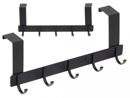Ruhák ajtókampó 11cm 5 kampó fekete