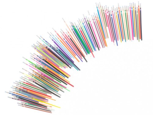 Színes zselés tollak tokban 120db + 120 db utántöltő