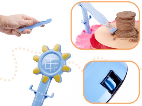 Kerámia korongozó, kreatív készlet, agyaggal és festékekkel, 600g