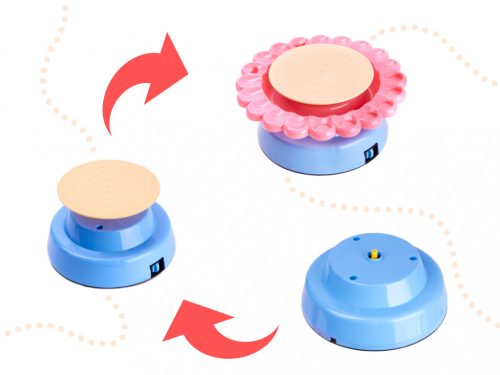 Kerámia korongozó, kreatív készlet, agyaggal és festékekkel, 600g