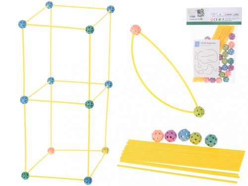 Építési blokkok cső szalma alap sátorház 75el.