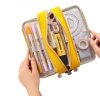 Iskolai tolltartó/kozmetikai táska, sárga