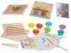 Oktatási montessori gyöngygolyó mozaik puzzle 77részes