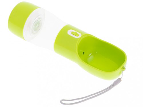 Hordozható víz- és ételadagoló palack kutyáknak zöld színű