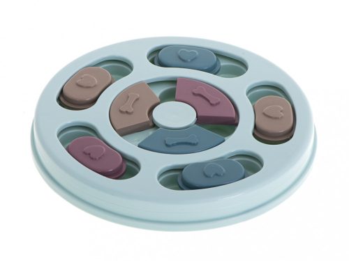 Kutyatál lassú evő puzzle játék kék