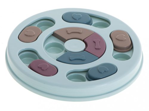 Kutyatál lassú evő puzzle játék kék