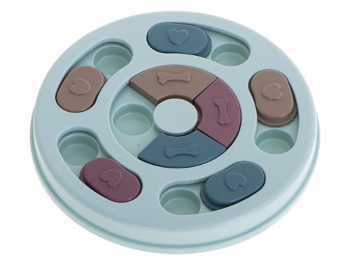 Kutyatál lassú evő puzzle játék kék