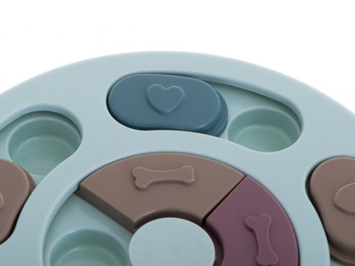 Kutyatál lassú evő puzzle játék kék