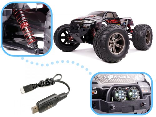 RC MONSTER TRUCK 1:12 2.4GHz X9115 VÖRÖS JAVÍTOTT VERSION