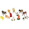 Tanyasi állatok figurák készlet tehén ló 12db