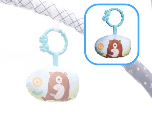 Oktatási szőnyeg evezőkkel Játszószőnyeg labdákkal szürke