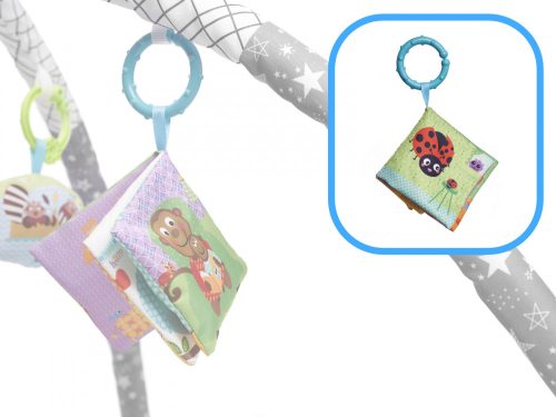 Oktatási szőnyeg evezőkkel Játszószőnyeg labdákkal szürke