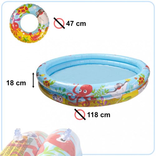 BESTWAY 51124 Biliárdgolyó kör gördülő medence 122cm