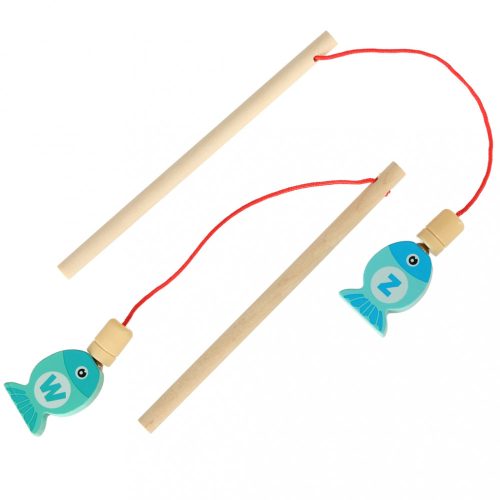 Montessori fából készült halas horgász mágneses játék