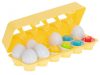 Oktatási kirakójáték sorter mérkőzés tojás formák 12db
