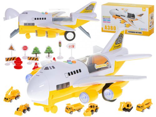 Transporter repülőgép + 6 autó építőipari járművek oldalra/előre