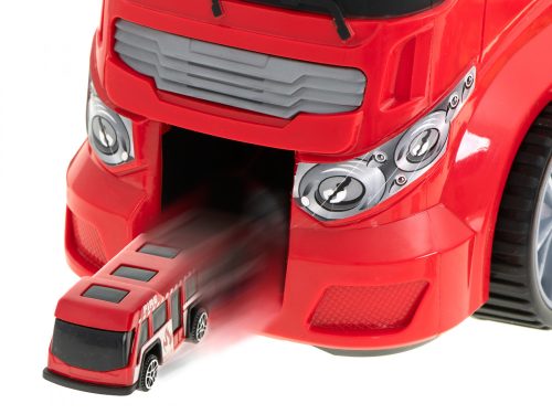 Szállító teherautó TIR rakétavető bőröndben + 7 autó tűzoltóság