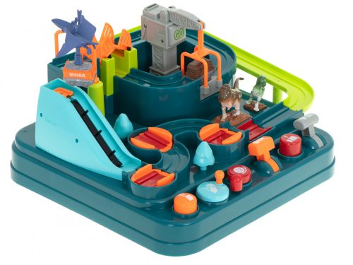 Interaktív akadálypálya autópark versenyző dinoszaurusz barlang