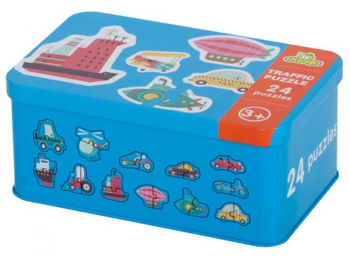 Puzzle egy dobozban járművek 24 rejtvények