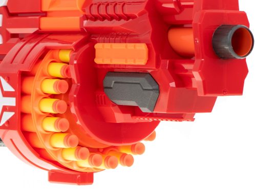 Foam dart puskacső + céltábla + 40 darts piros